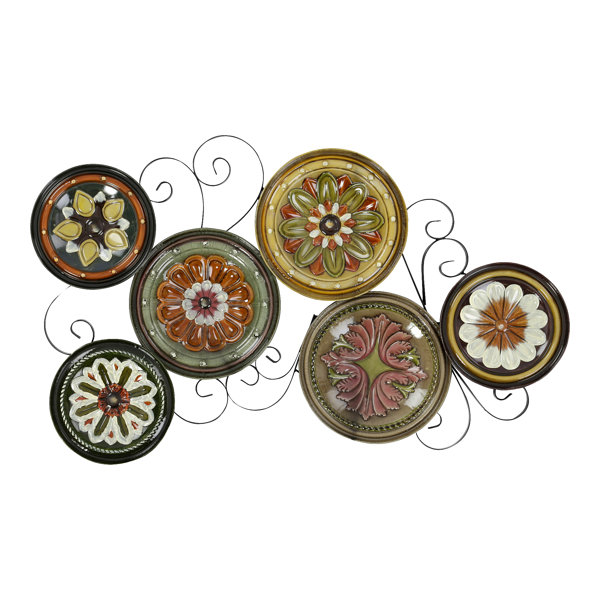 Fleur De Lis Living Scattered Metal Italian Plates Wall Décor & Reviews